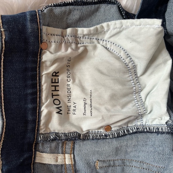 MOTHER Insider Step Crop Fray Size 27 - Picture 7 of 8